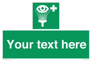 Custom Eye Wash Station Sign